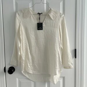 Massimo Dutti Lace Satin Blouse NWT